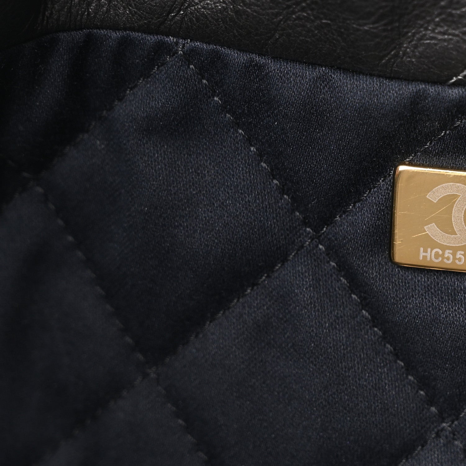 Chanel Shiny Calfskin Quilted Chanel 22 Dark Grey