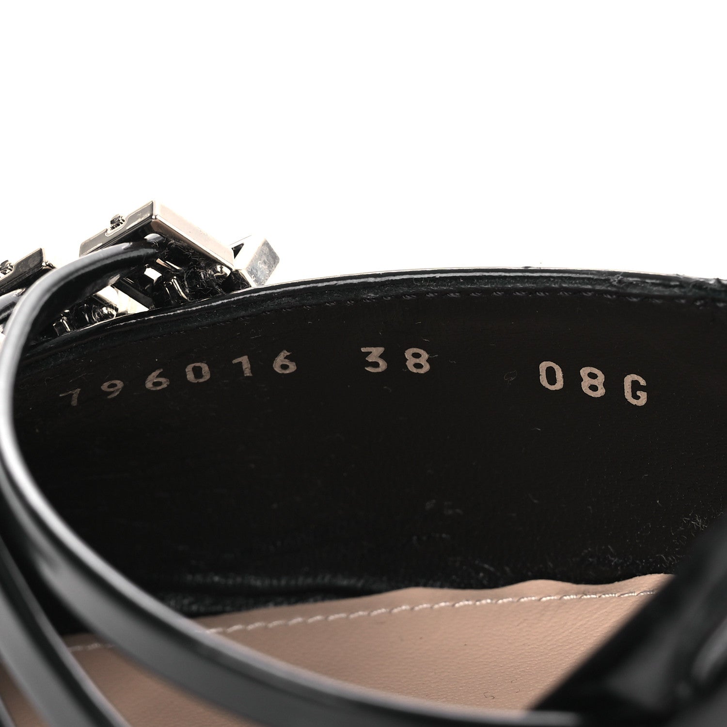 Gucci Patent Regent Calfskin Walma 65 Buckle Slingback Pumps 38 Black