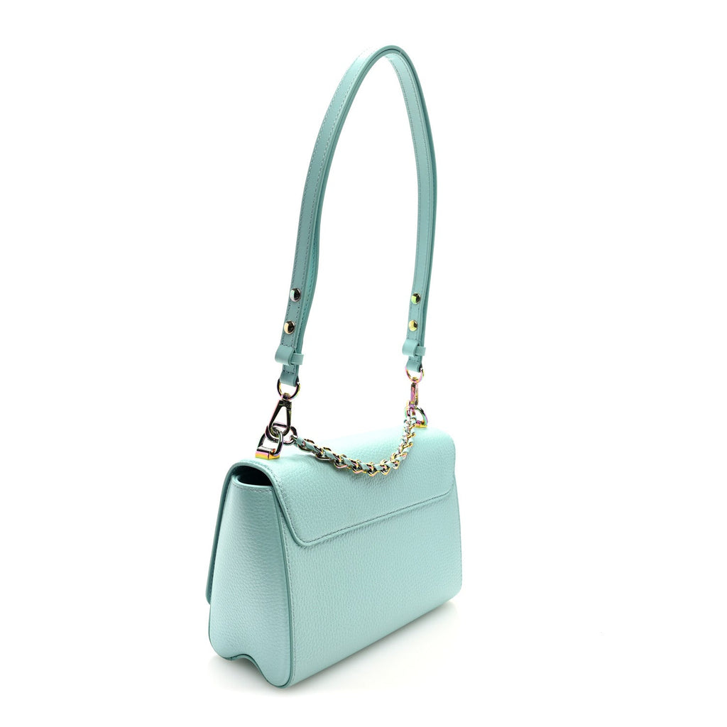 Louis Vuitton Iridescent Grained Calfskin Summer Splash Twist MM Blue