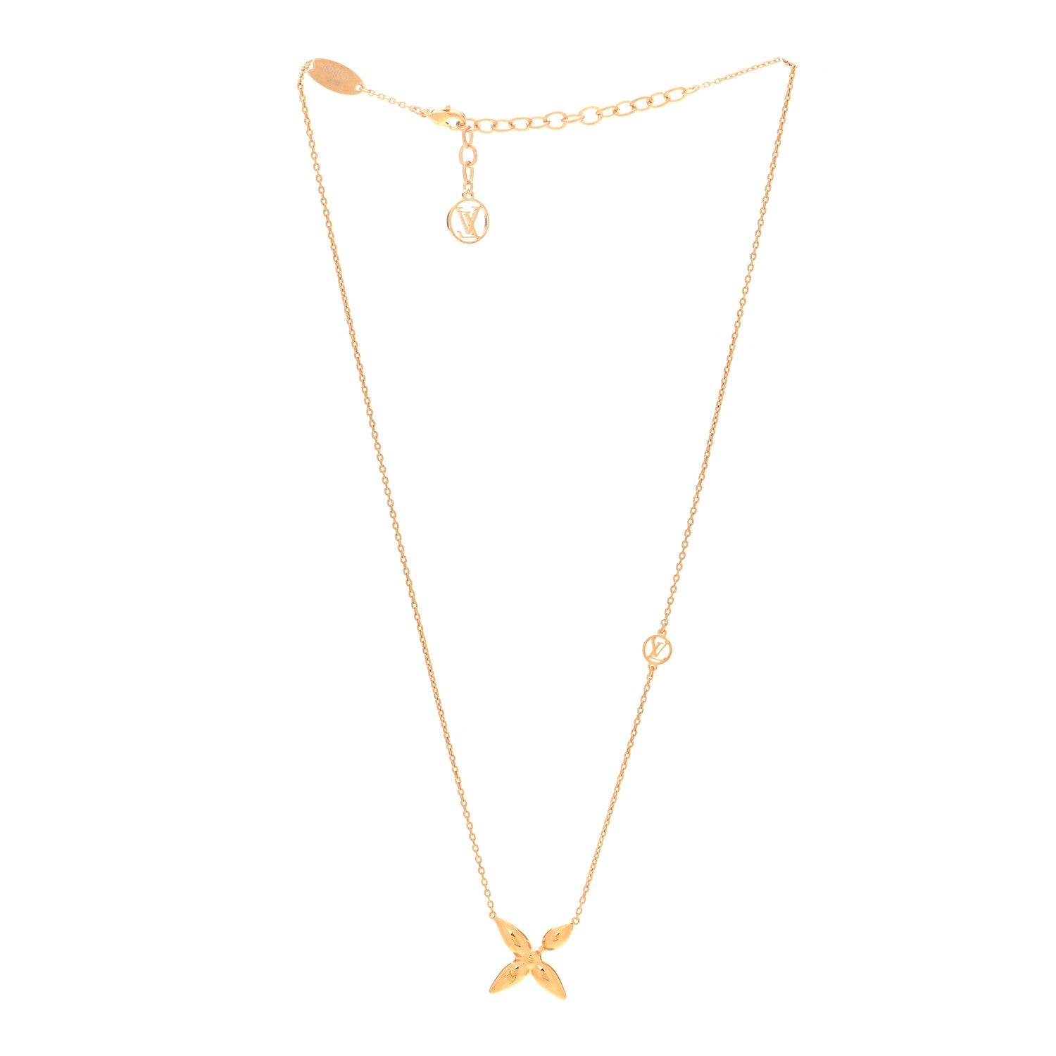 Louis Vuitton Metal Louisette Necklace Gold