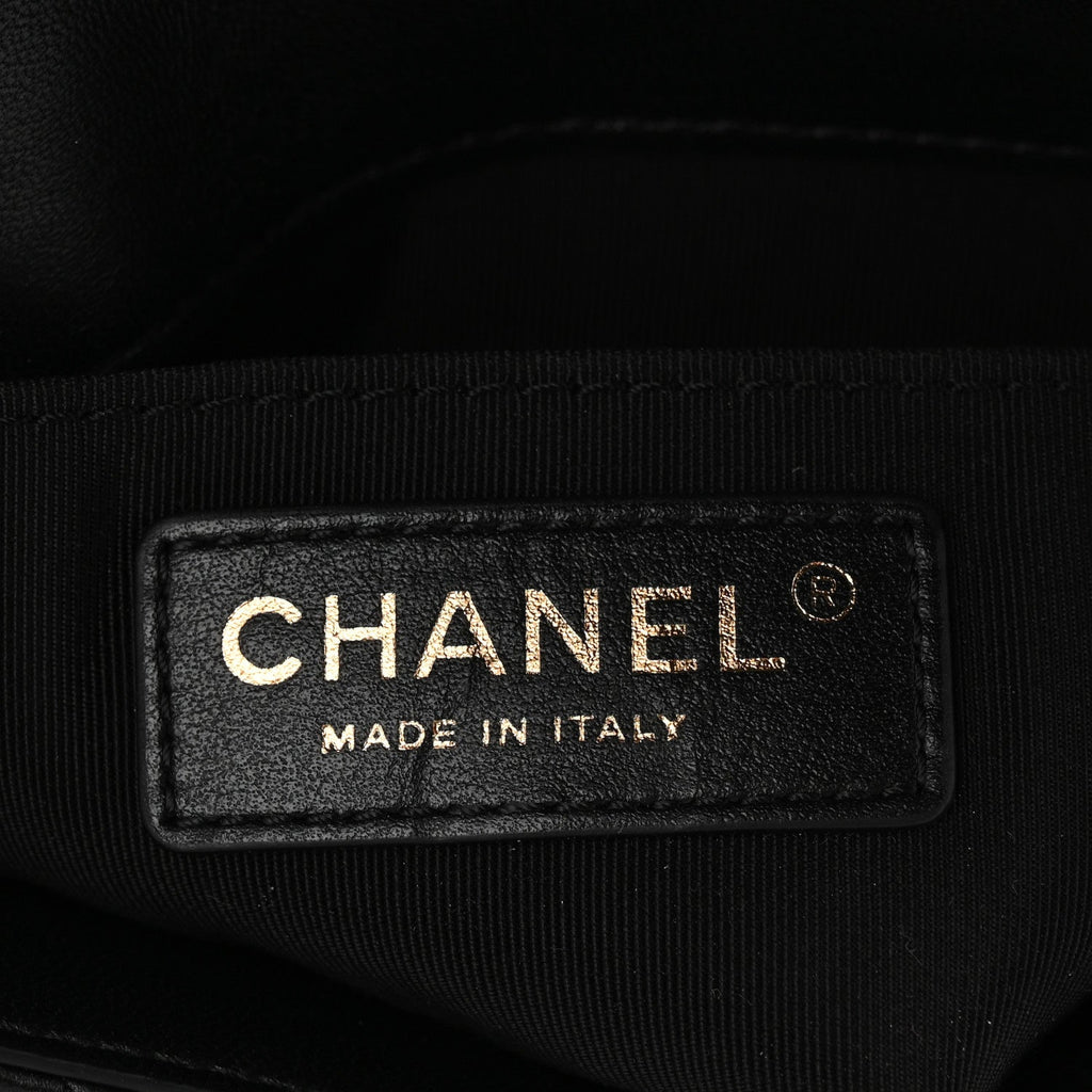 Chanel Lambskin Quilted Side Packs Black