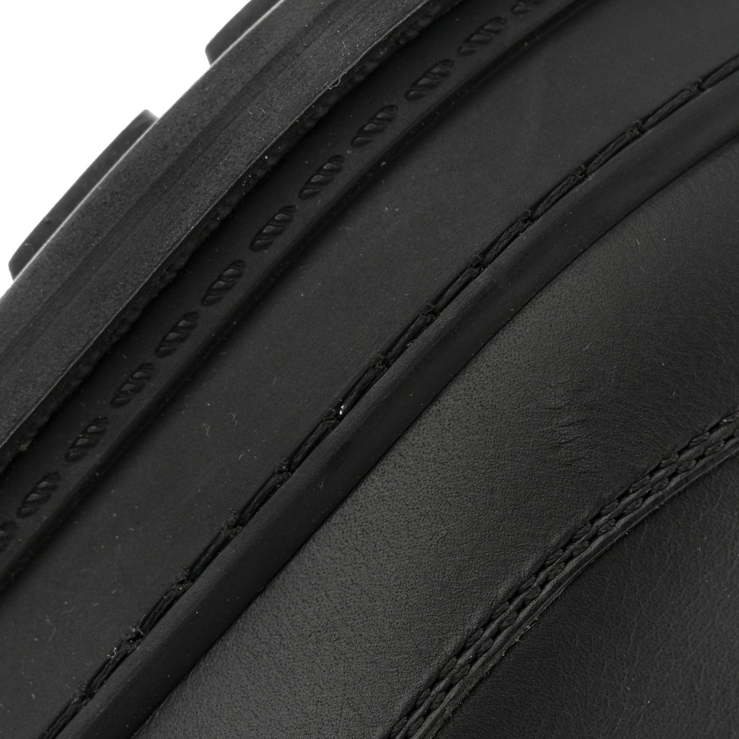 Calfskin Shearling CC Lace Up Boots 38.5 Black