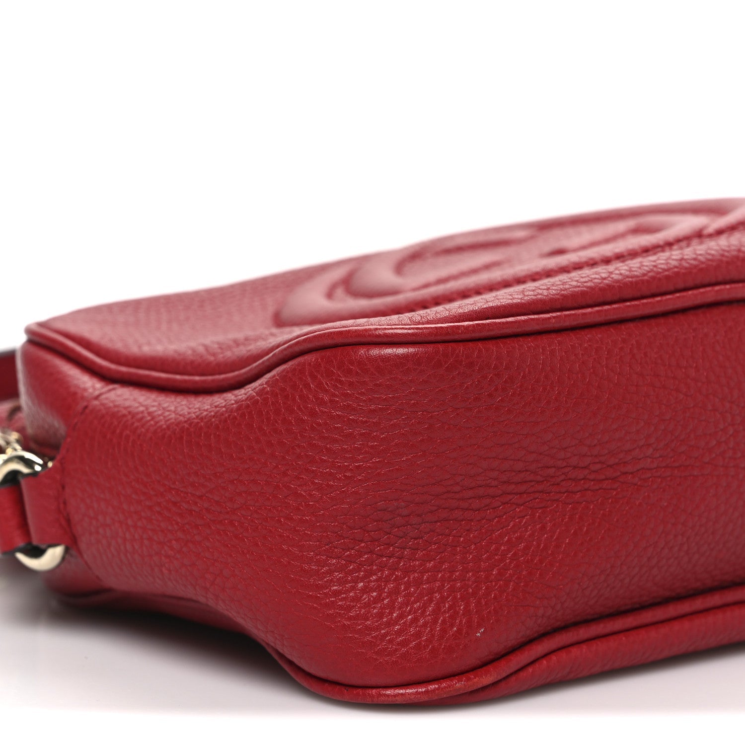 Gucci Pebbled Calfskin Small Soho Disco Bag Vibrant Red