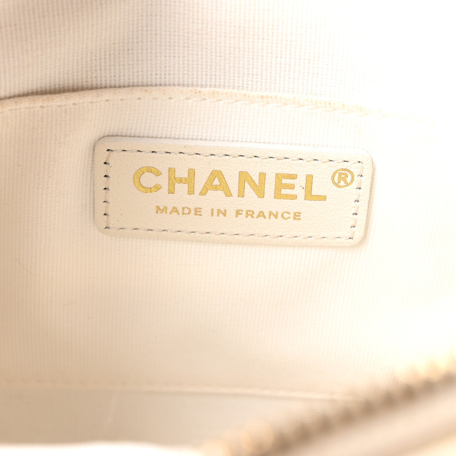 Chanel Calfskin Quilted Small Camera Case White