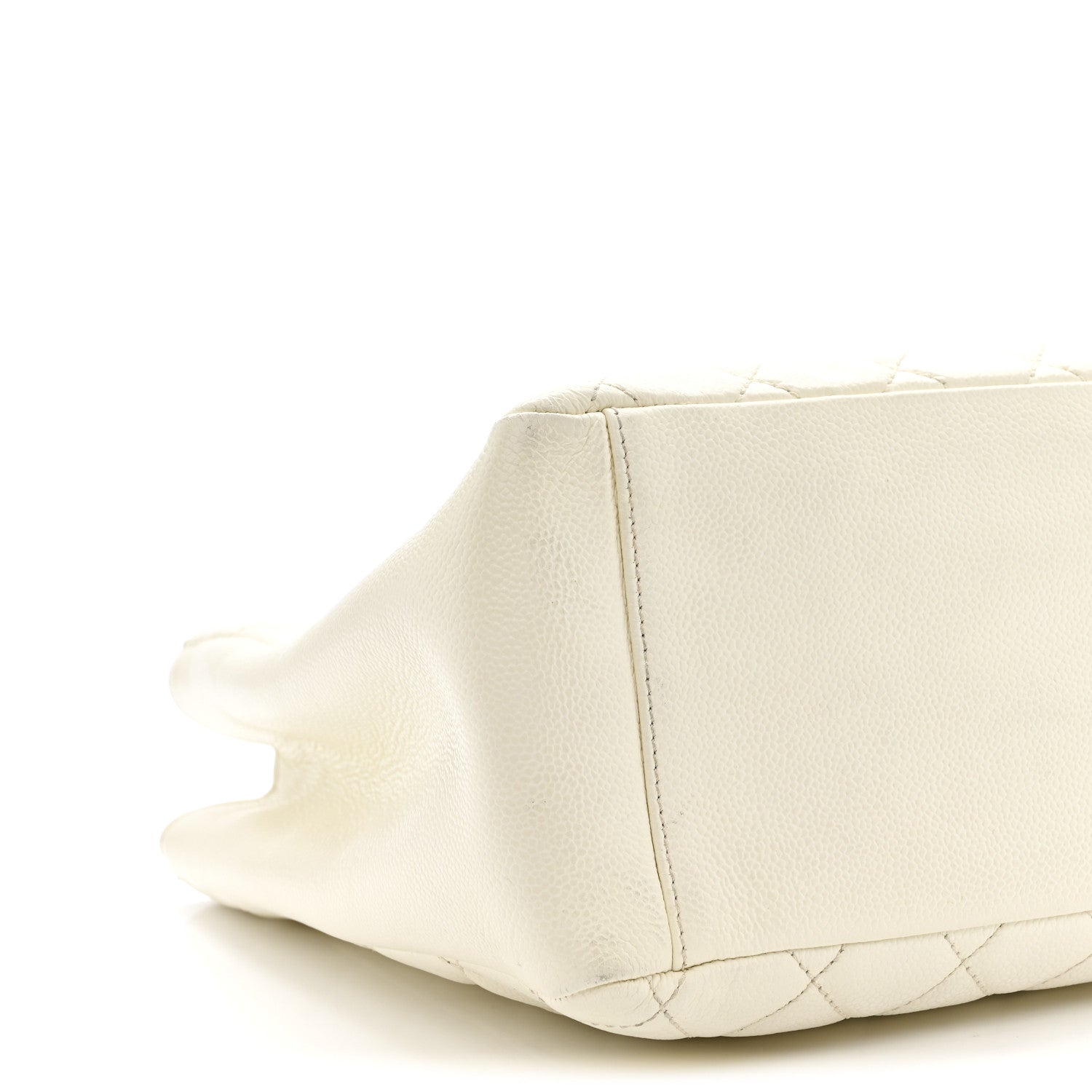 Chanel Caviar Quilted Grand Shopping Tote GST White