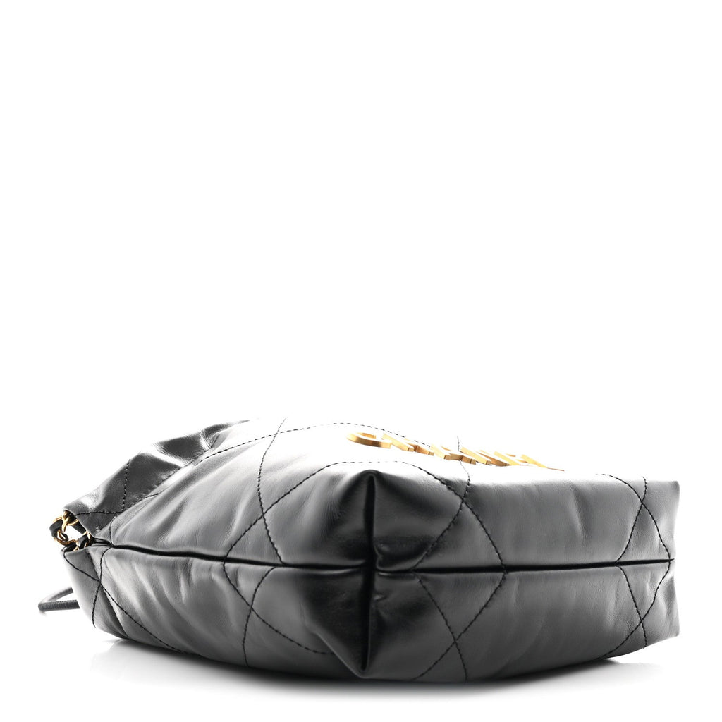 Chanel Shiny Calfskin Quilted Mini Chanel 22 Black