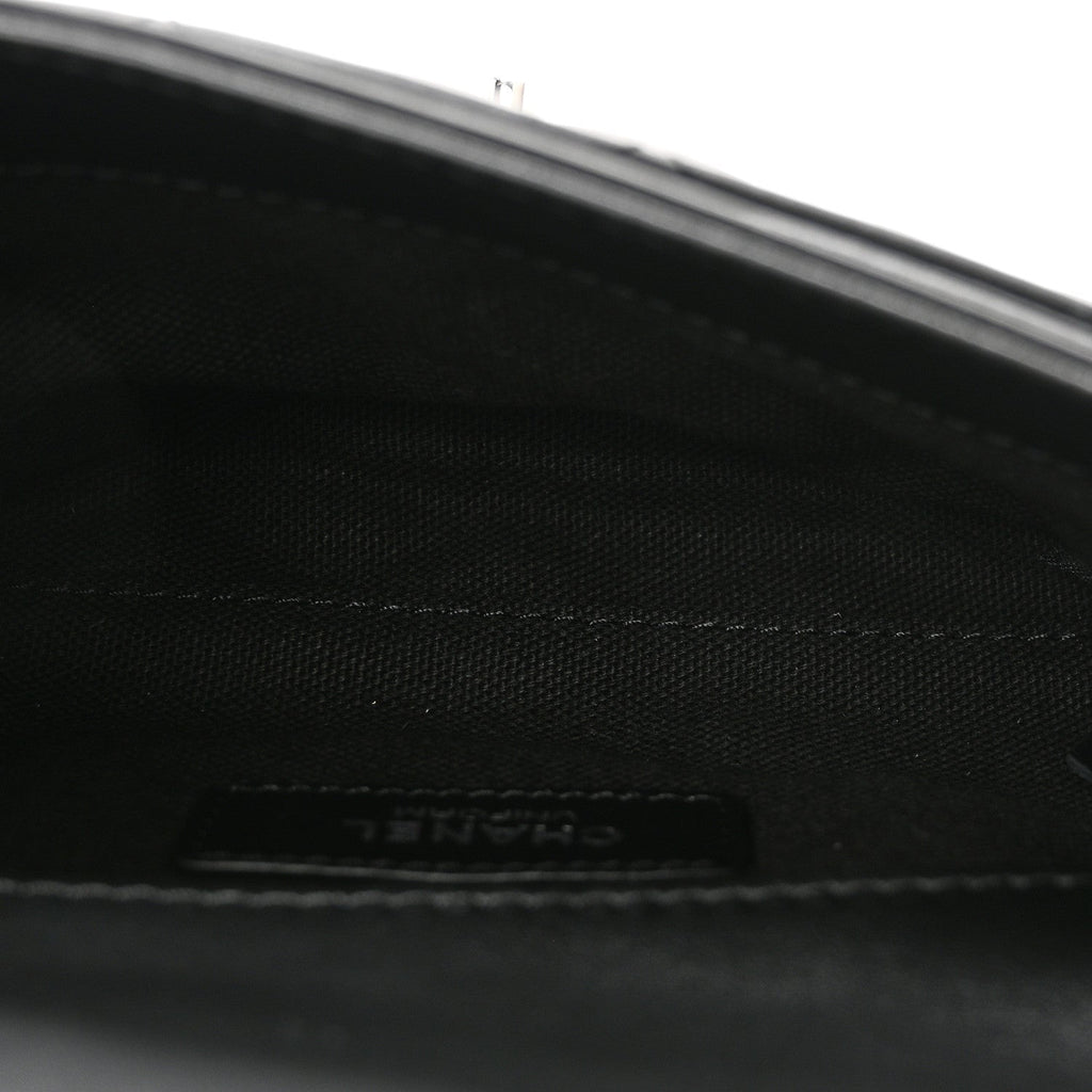 Chanel Calfskin Quilted CC Uniform Flap Belt Bag Black