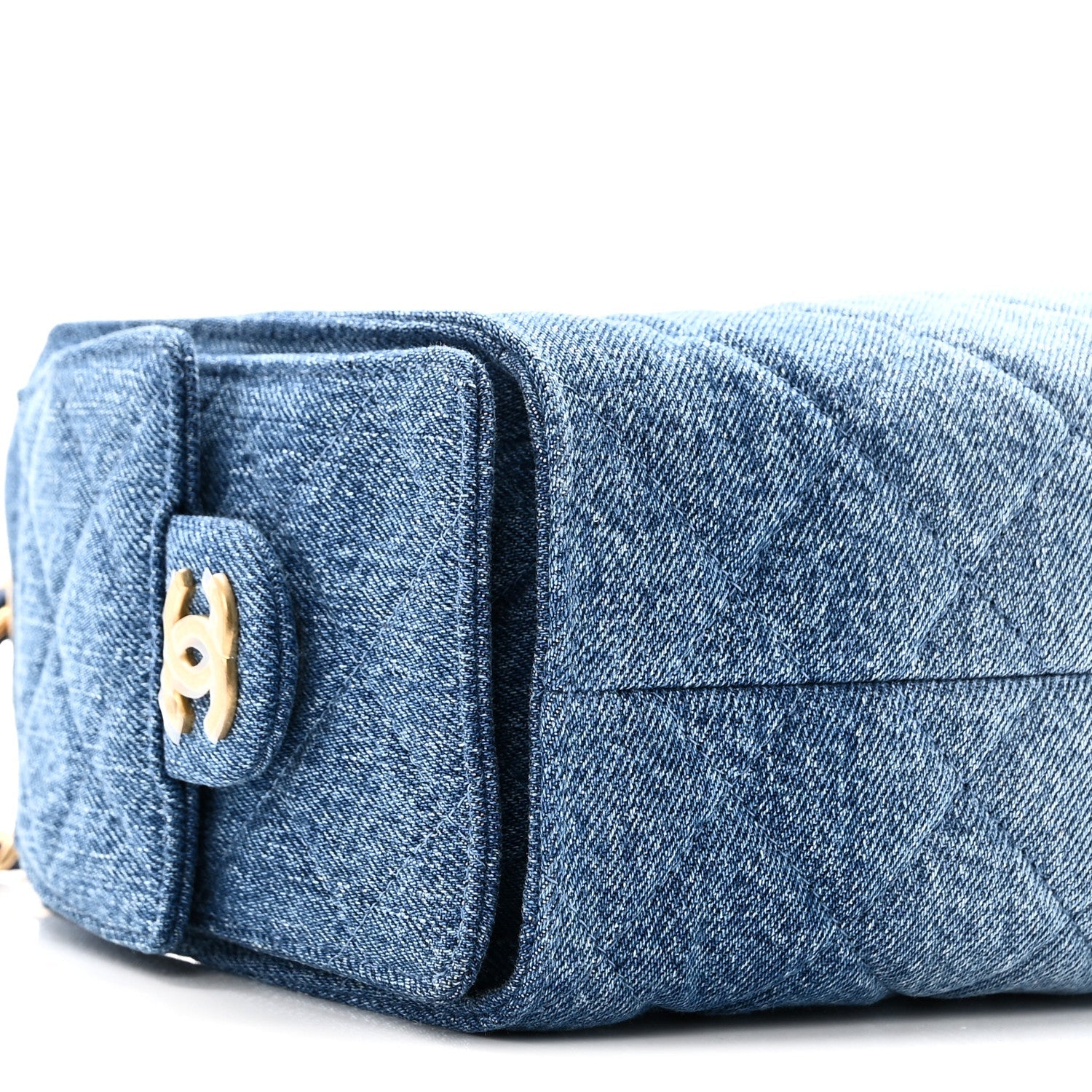 Chanel Washed Denim Quilted Mini Chanel 25 Handbag Blue