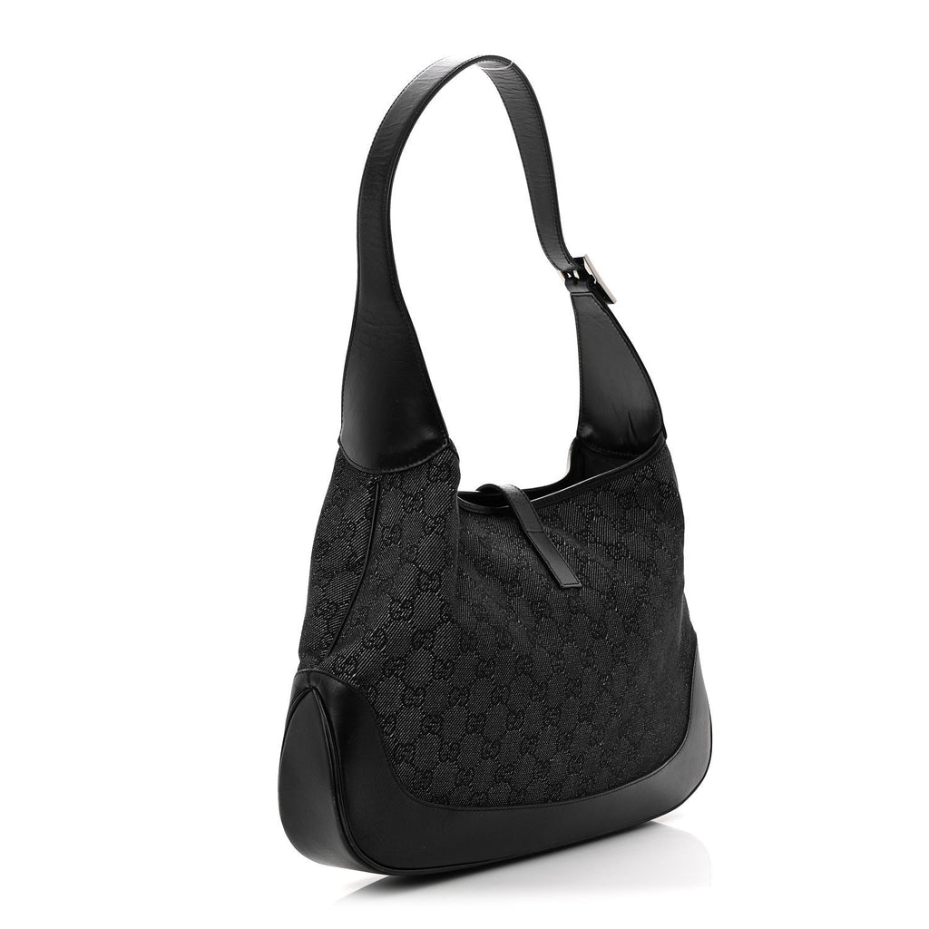 Gucci Monogram Jackie O Hobo Black