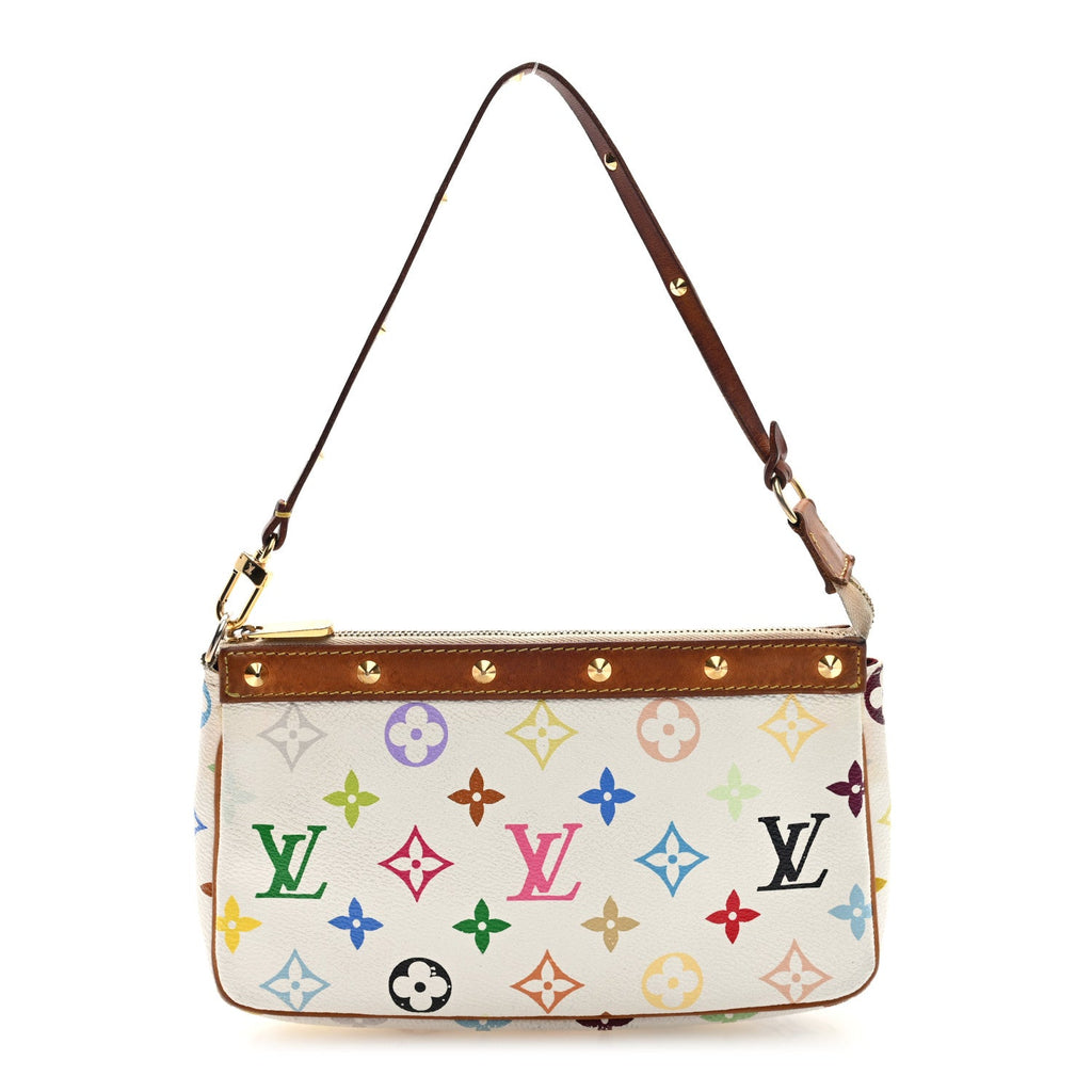 Louis Vuitton Monogram Multicolor Pochette Accessories White