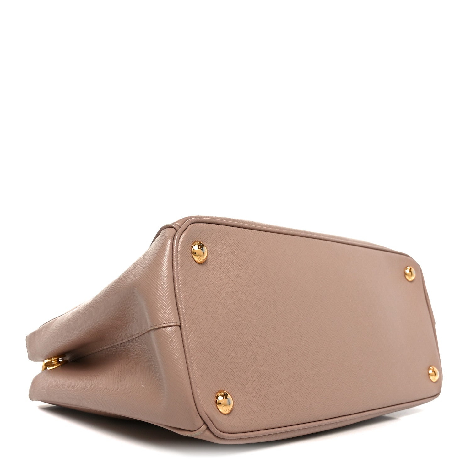Prada Saffiano Small Galleria Double Zip Tote Cammeo