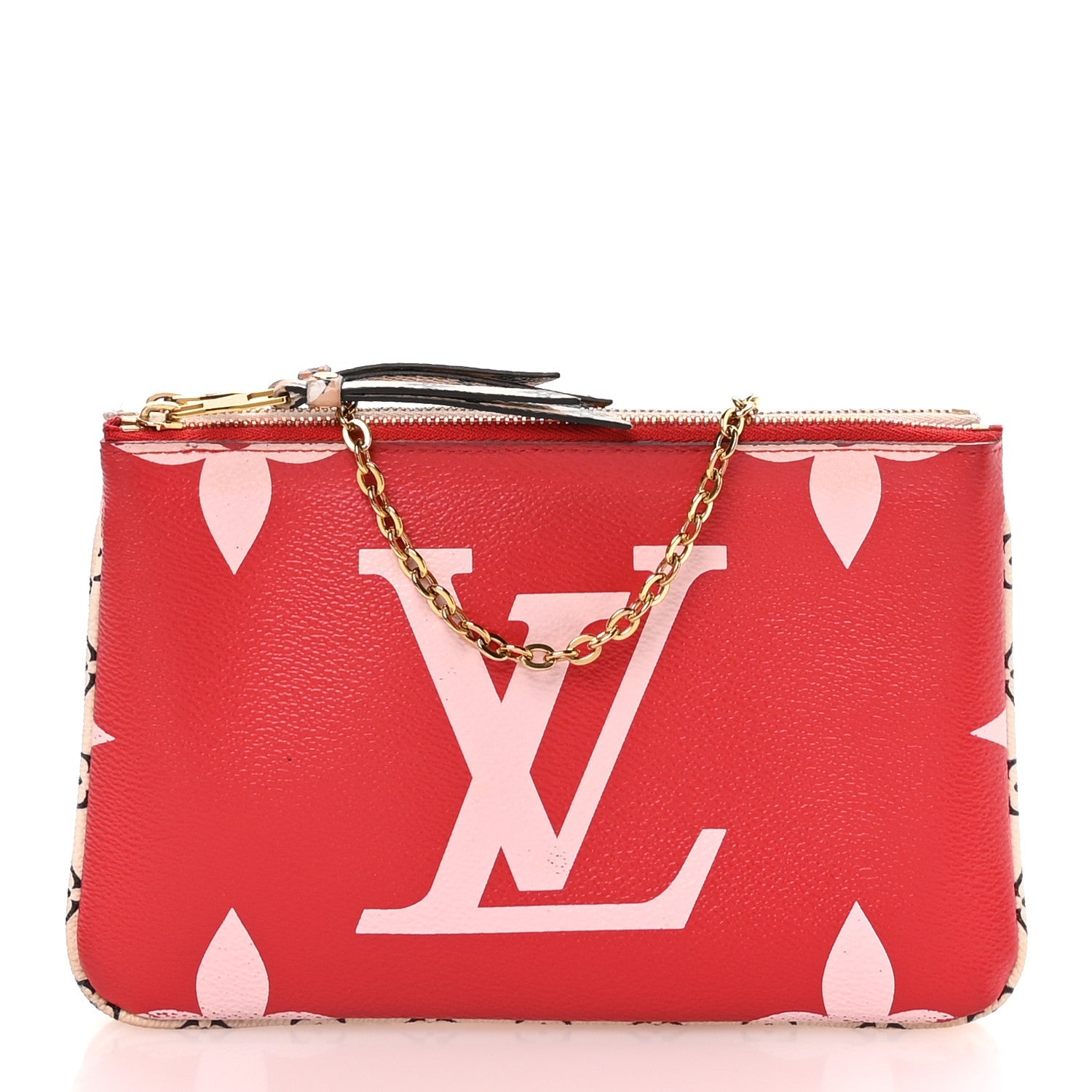 Louis Vuitton Monogram Giant Double Zip Pochette Rouge