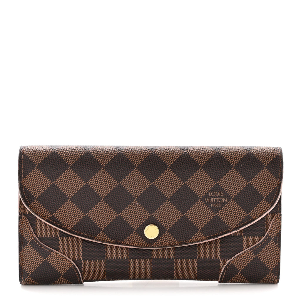 Louis Vuitton Damier Ebene Caissa Wallet Rose Ballerine