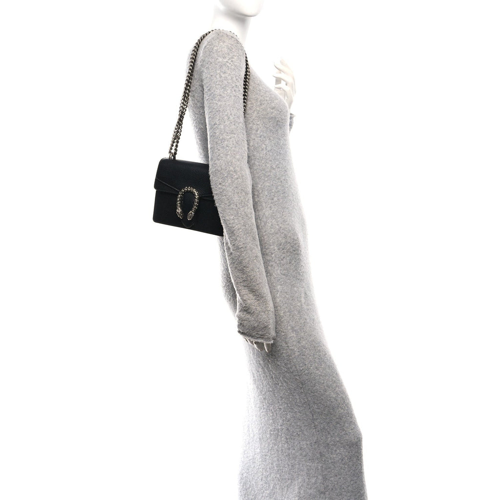 Gucci Calfskin Mini Dionysus Shoulder Bag Black