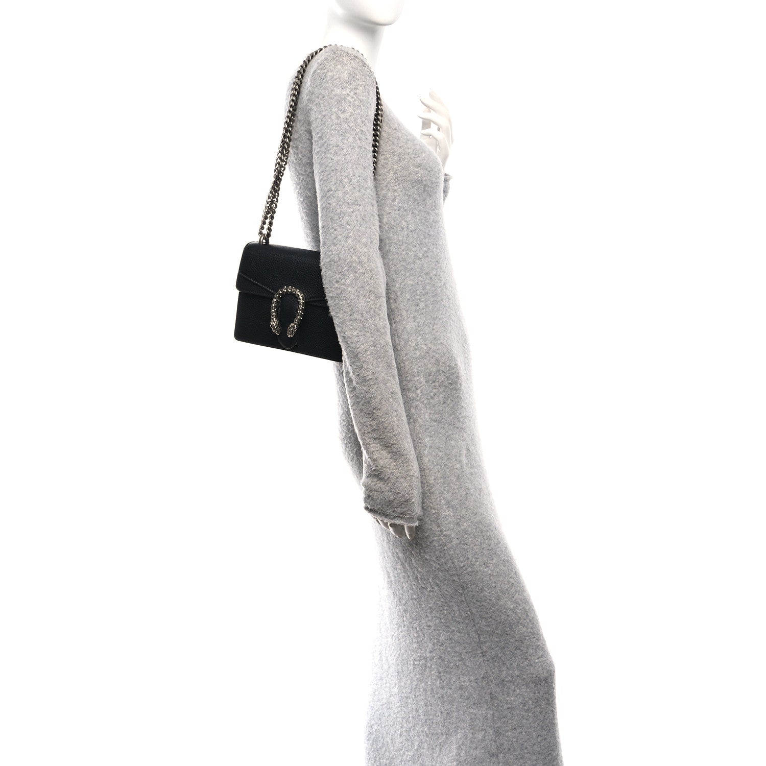 Gucci Calfskin Mini Dionysus Shoulder Bag Black