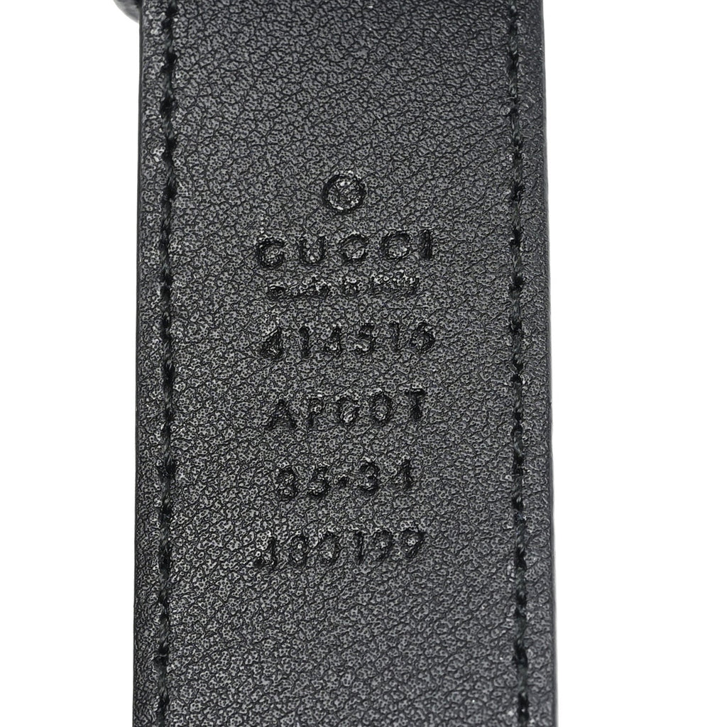 Gucci Calfskin Double G 30mm Belt 85 34 Black