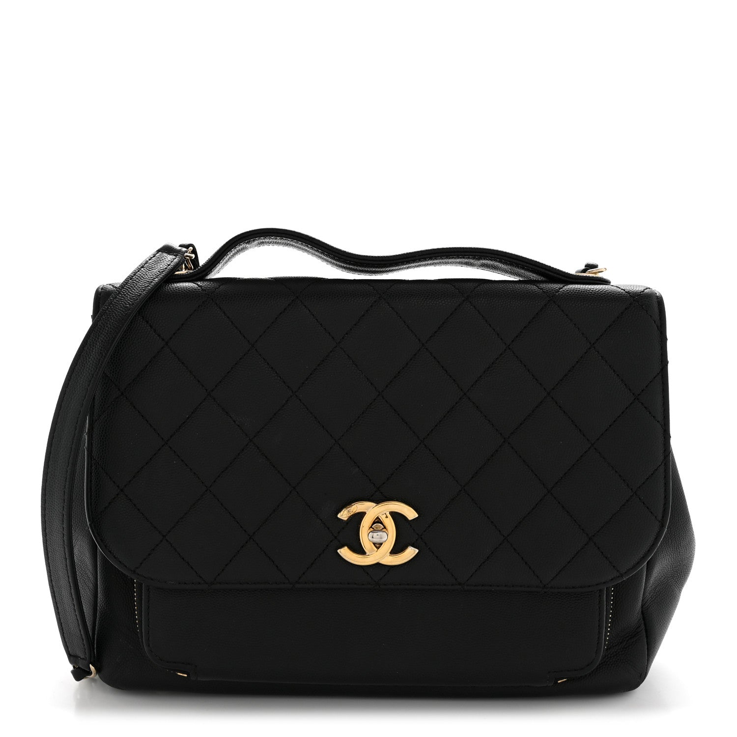 Chanel Caviar Quilted Large Business Affinity Flap Black