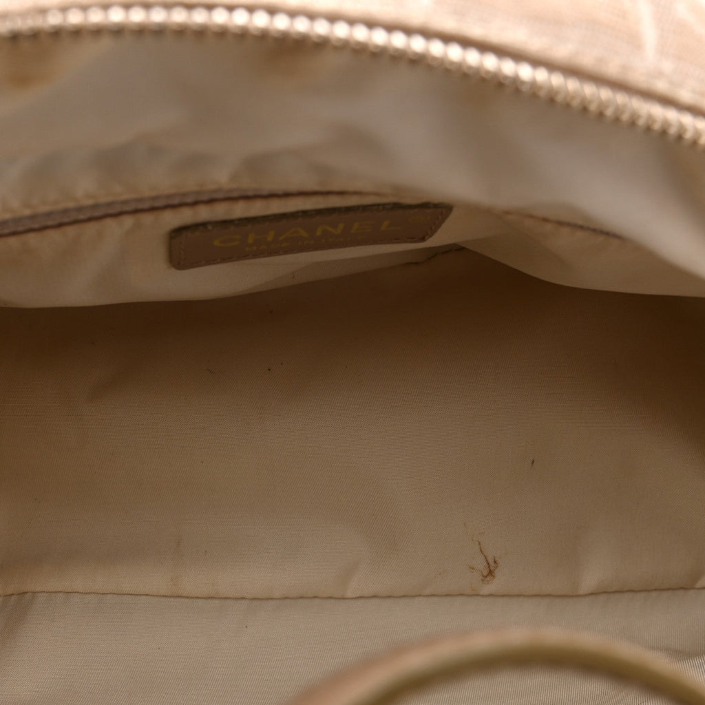 Chanel Nylon Travel Bowler Beige