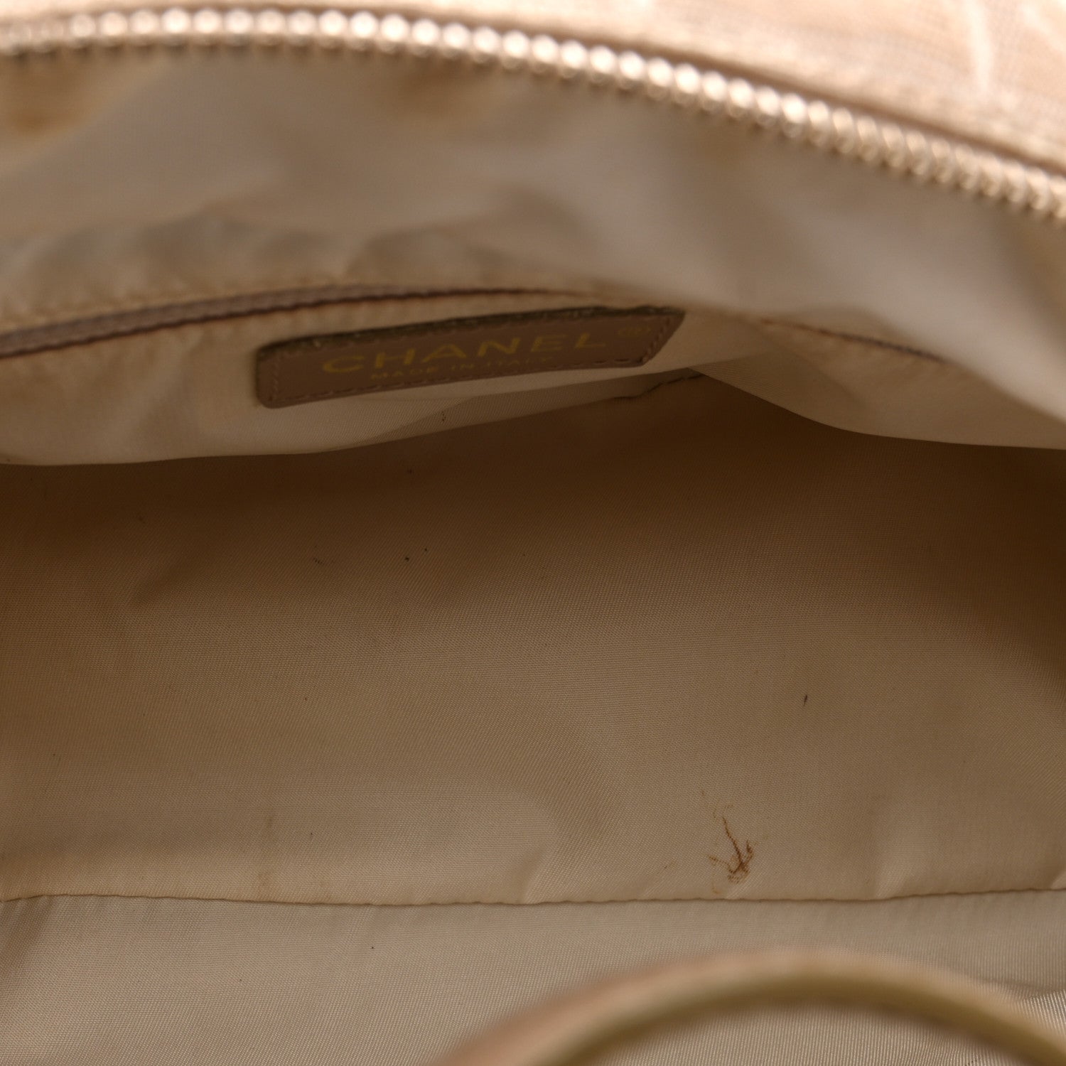 Chanel Nylon Travel Bowler Beige