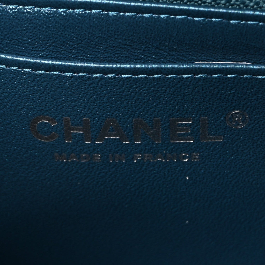Chanel Metallic Sheepskin Quilted 2.55 Reissue Mini Flap Blue