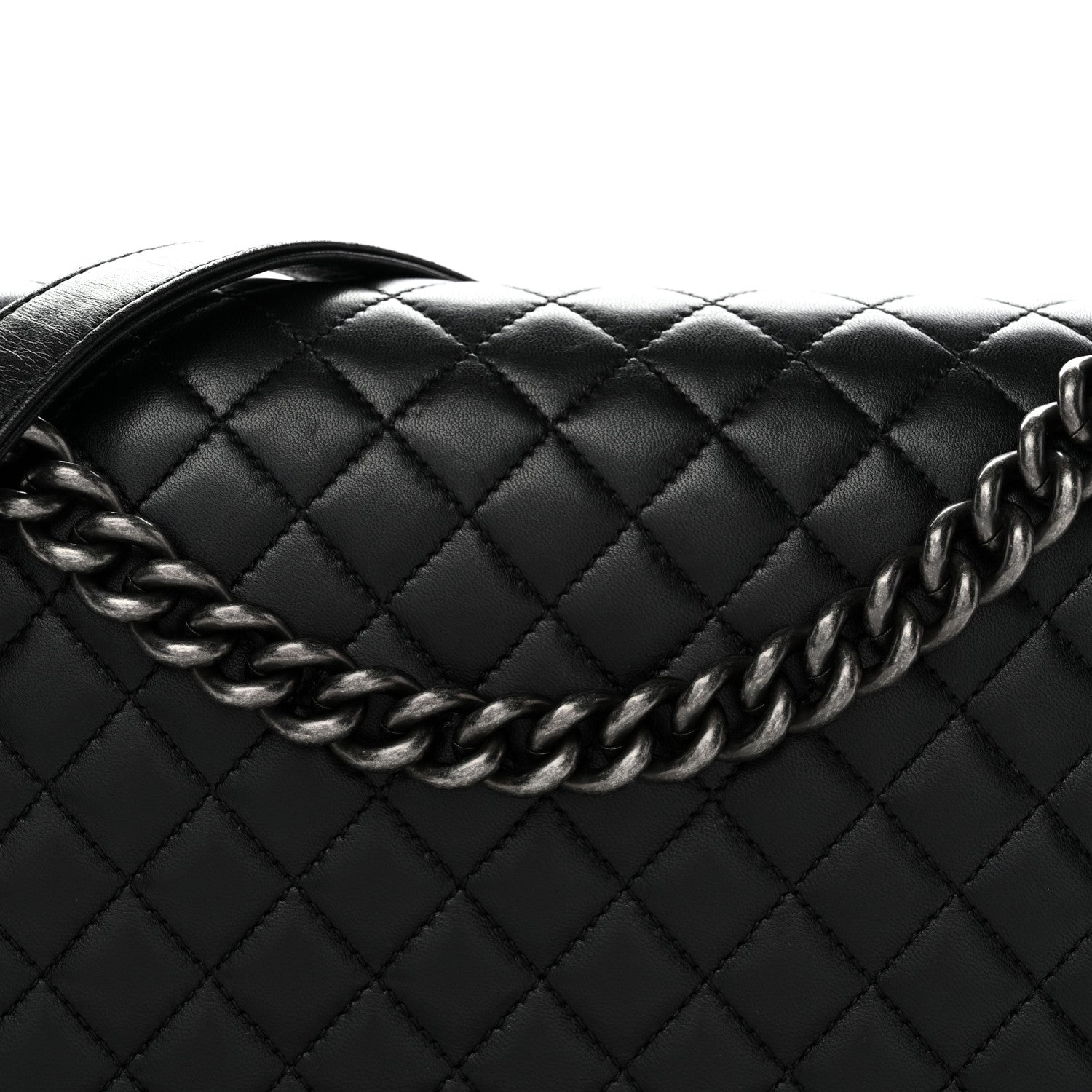 Chanel Lambskin Quilted New Medium Boy Flap Black