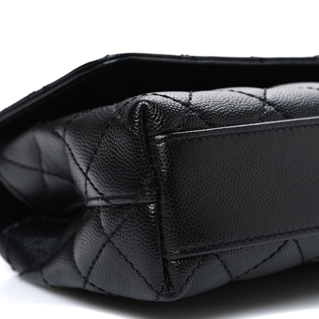 Chanel Caviar Quilted Maxi East West Coco Handle Flap Black