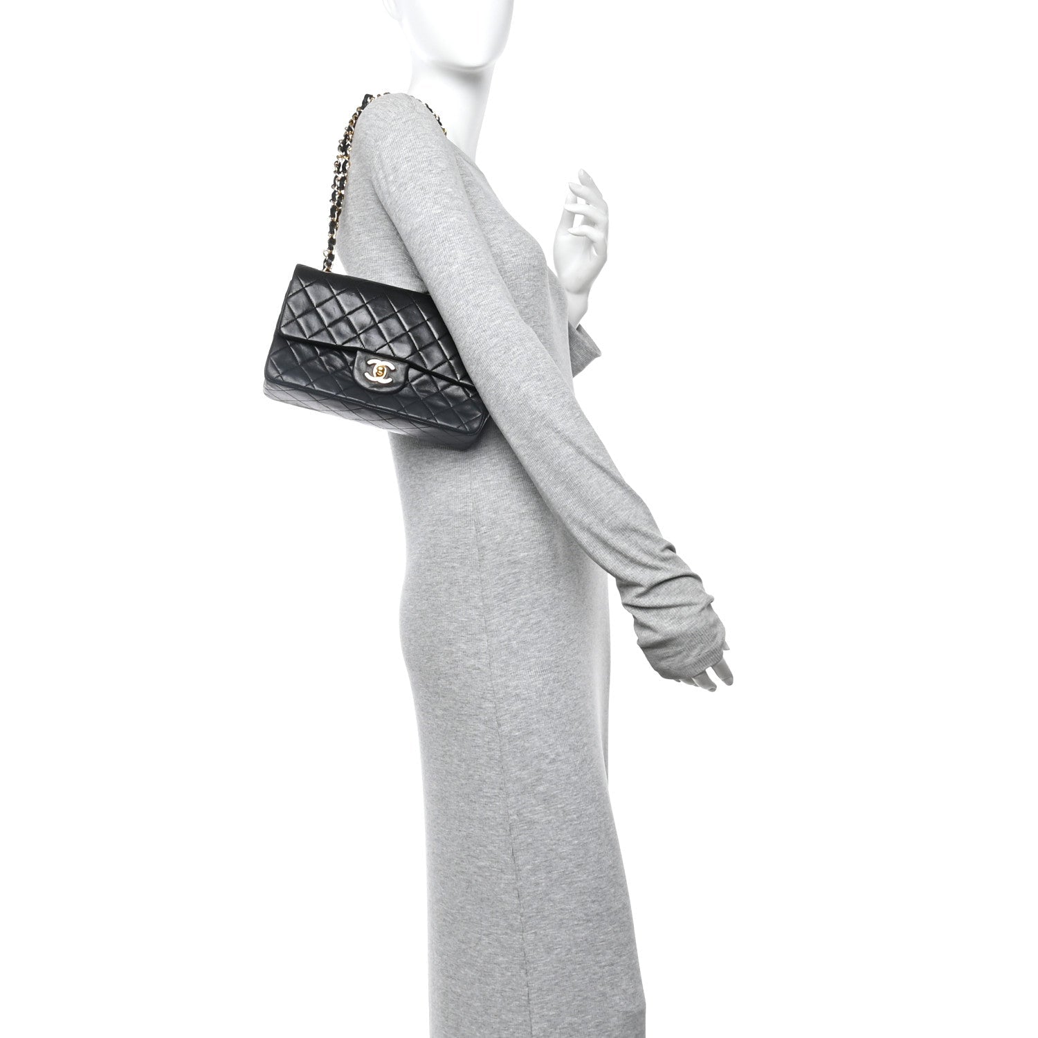 Chanel Lambskin Quilted Small Double Flap Black