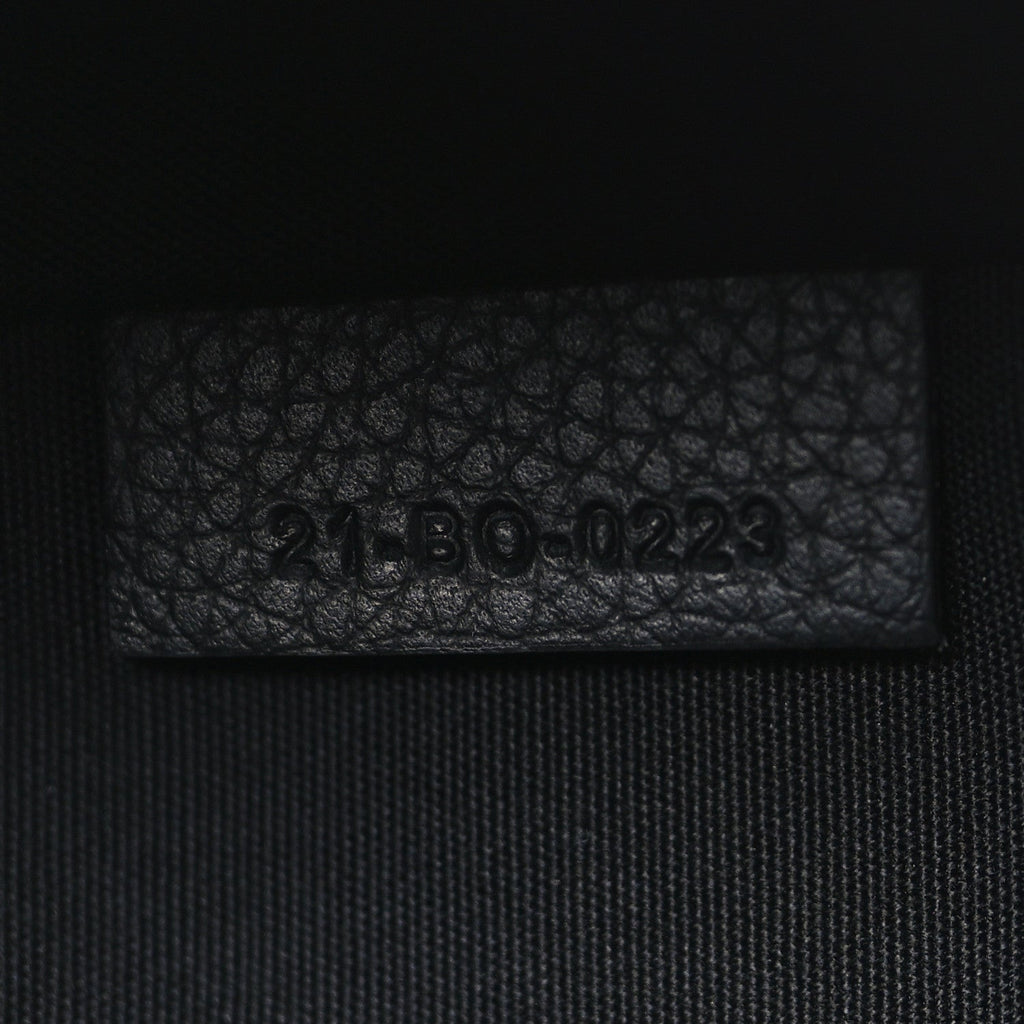 Christian Dior Grained Calfskin Oblique Scarab Sling Bag Blue Black