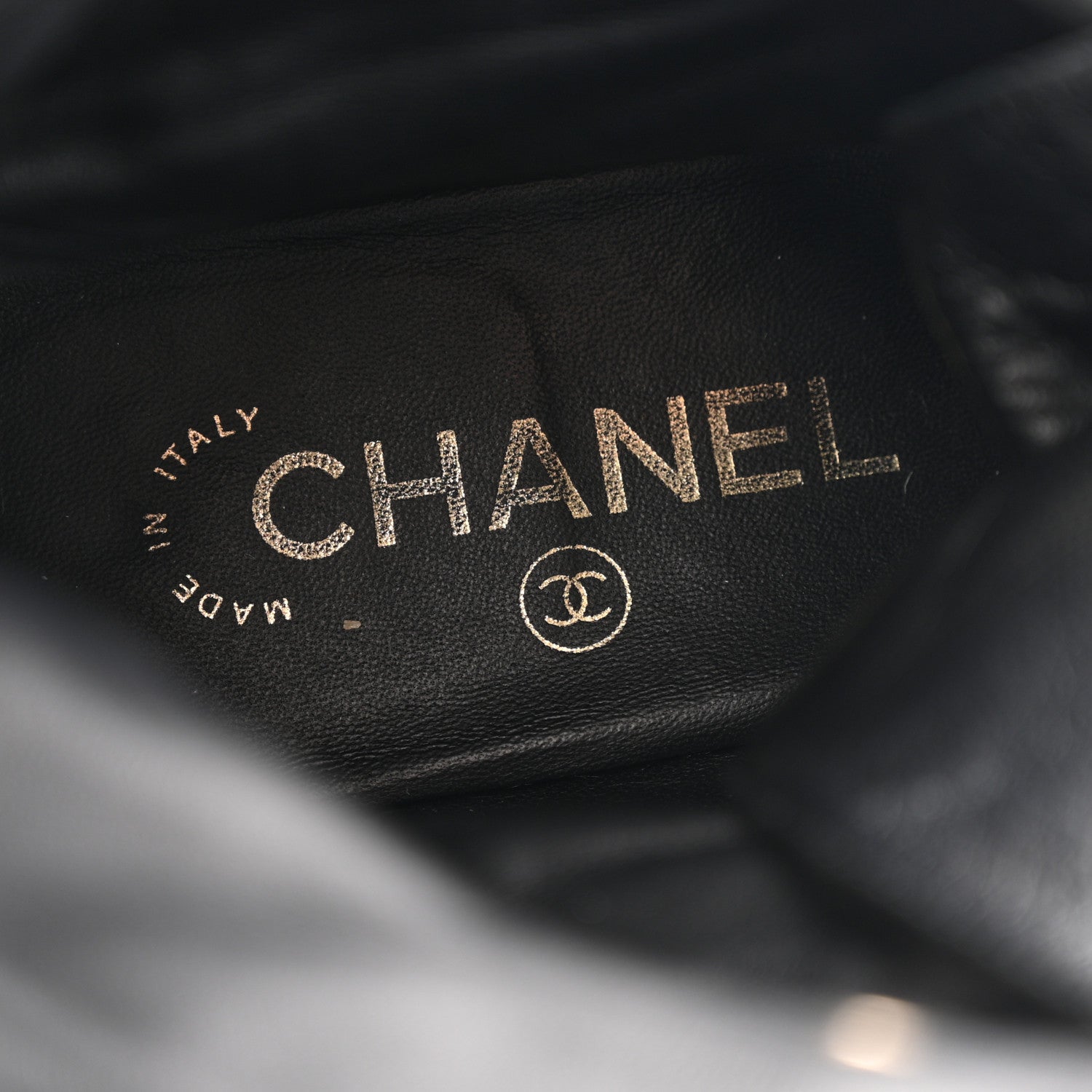 Chanel Suede Quilted Lace Up Combat Boots 38.5 Black