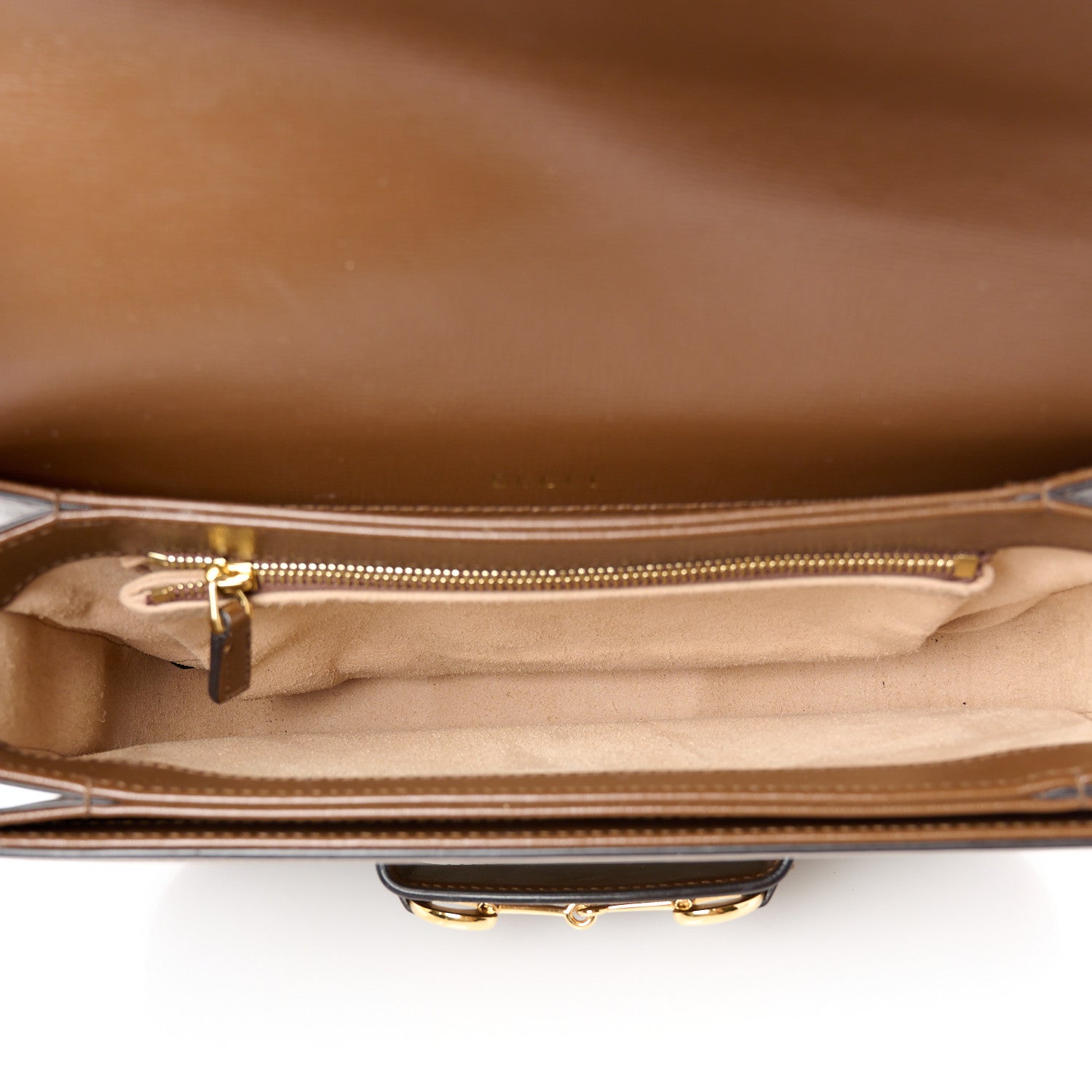 Gucci GG Supreme Monogram Azalea Calfskin Horsebit 1955 Shoulder Bag Beige Brown Sugar