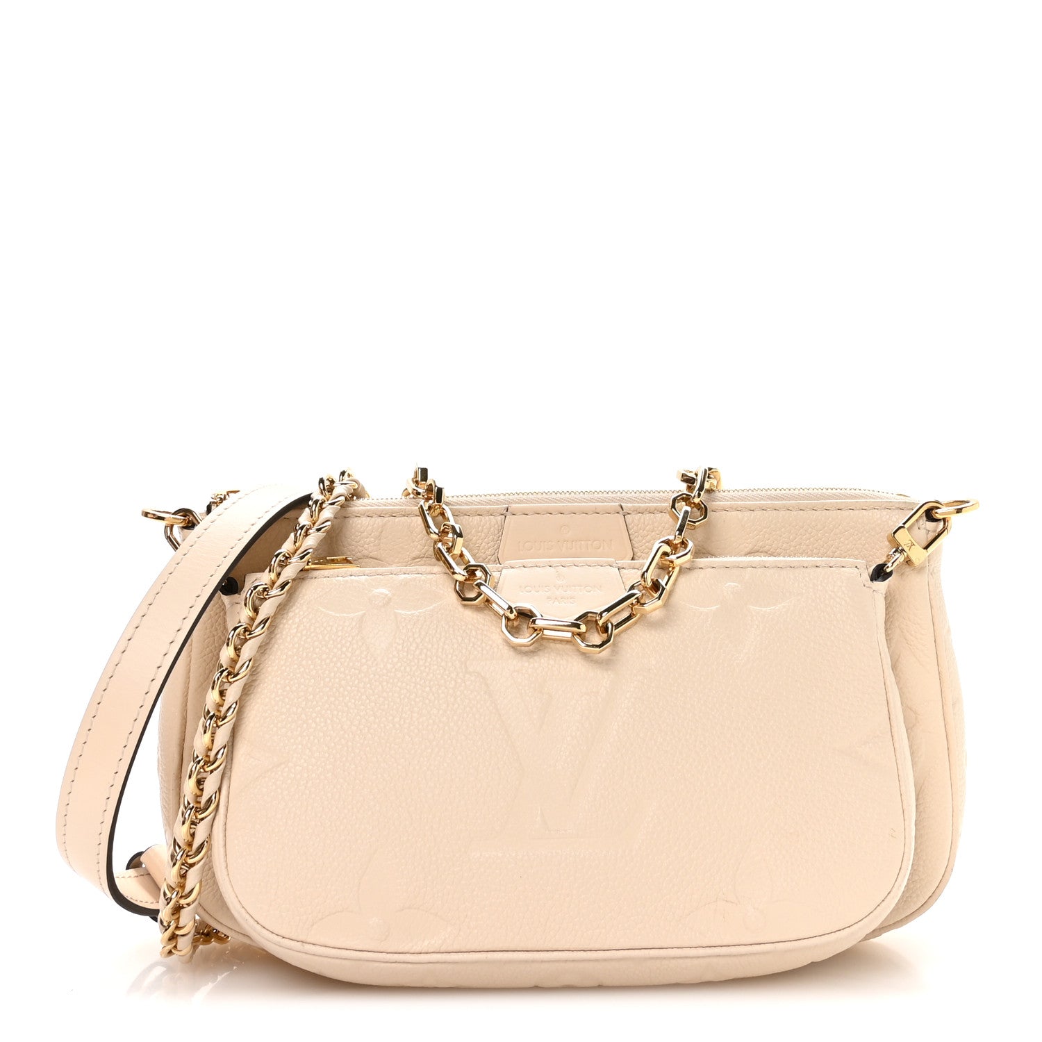 Louis Vuitton Empreinte Monogram Giant Multi Pochette Accessories Cream