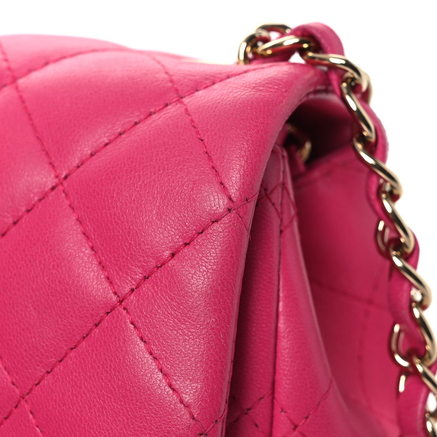 Chanel Lambskin Quilted Mini Square Flap Pink