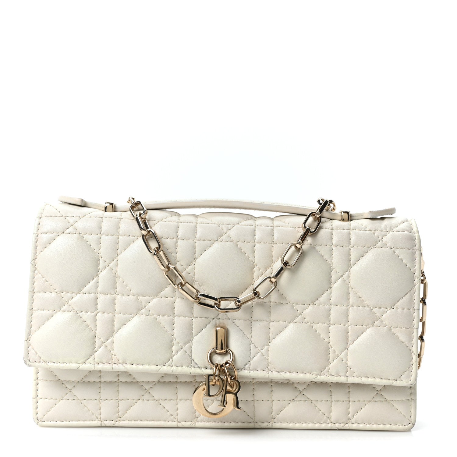 Christian Dior Lambskin Cannage Mini My Dior Bag Latte