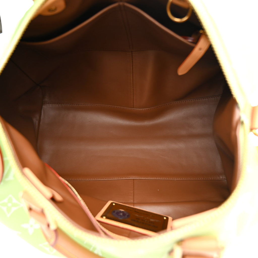 Louis Vuitton Calfskin Monogram Speedy P9 Bandouliere 40 Frozen Lime