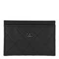 Calfskin Quilted Card Holder So Black