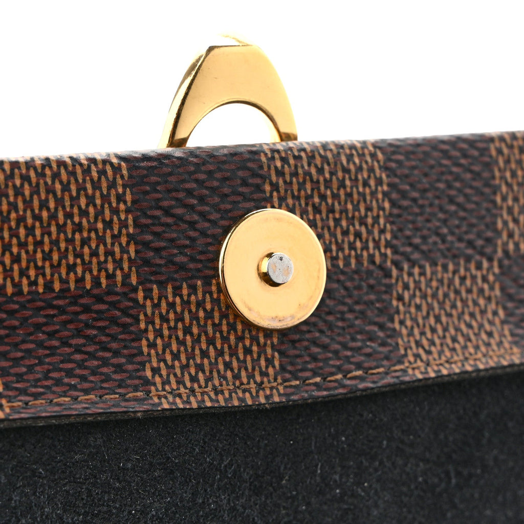Louis Vuitton Damier Ebene Vavin Chain Wallet Black