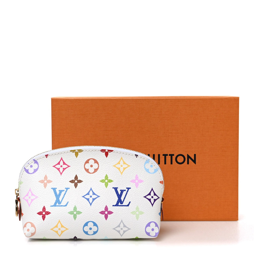 Louis Vuitton LV x TM Monogram Multicolor Cosmetic Pouch PM White