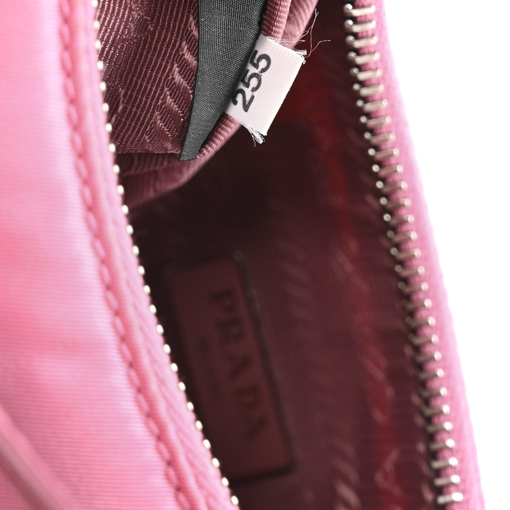 Prada Tessuto Nylon Saffiano Mini Re-Edition 2005 Bag Begonia