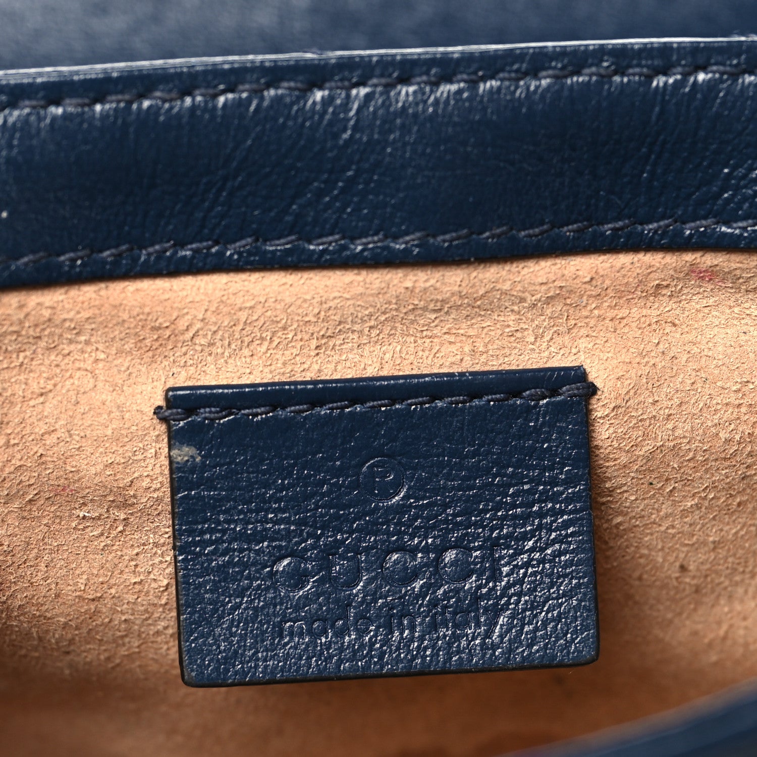 Gucci Vintage Effect Calfskin Matelasse Diagonal Super Mini Torchon GG Marmont Shoulder Bag Blue Agata Mystic White