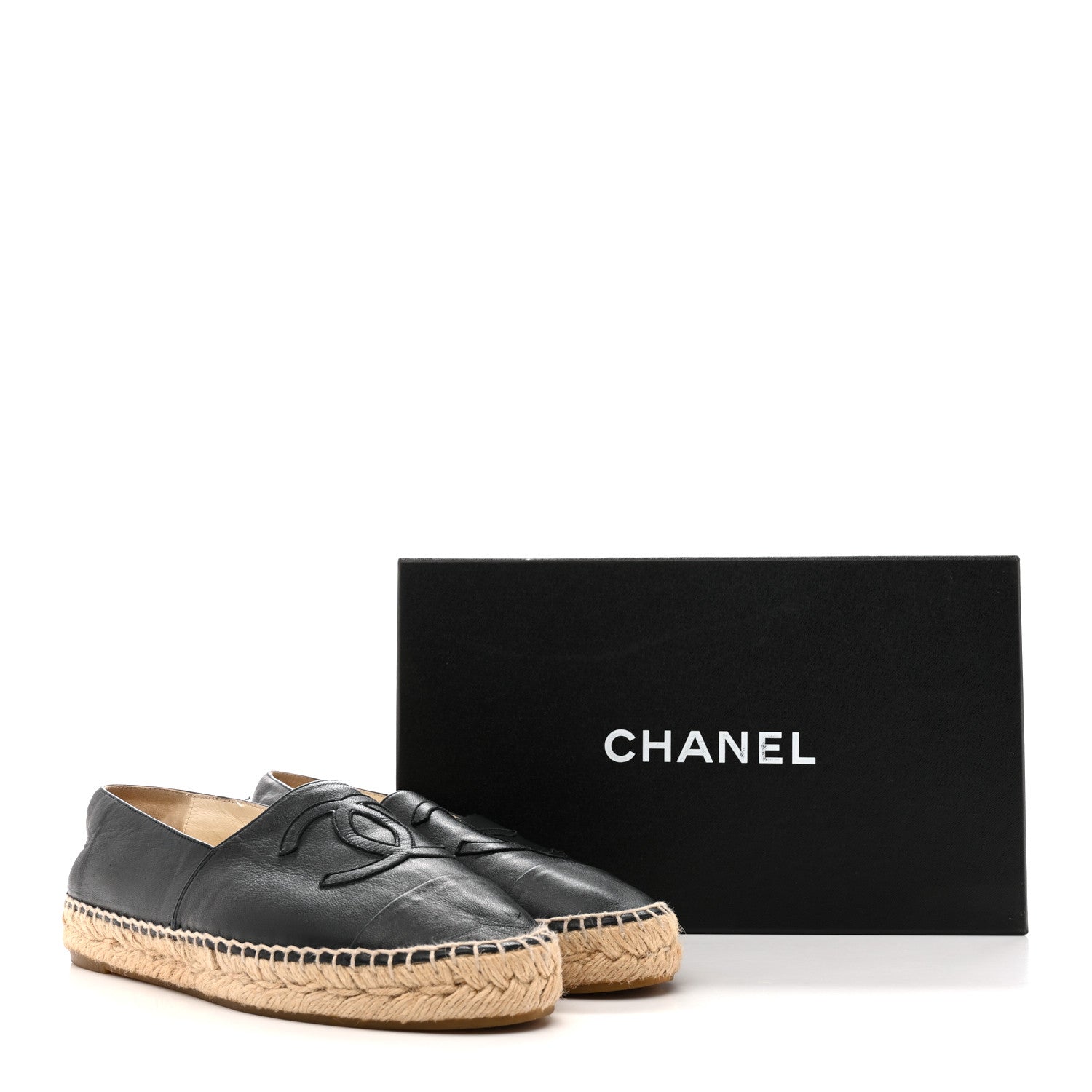 Lambskin CC Espadrilles 38 Dark Navy