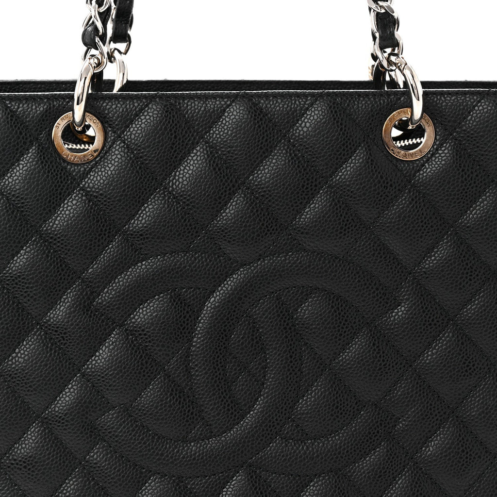 Chanel Caviar Quilted Grand Shopping Tote GST Black