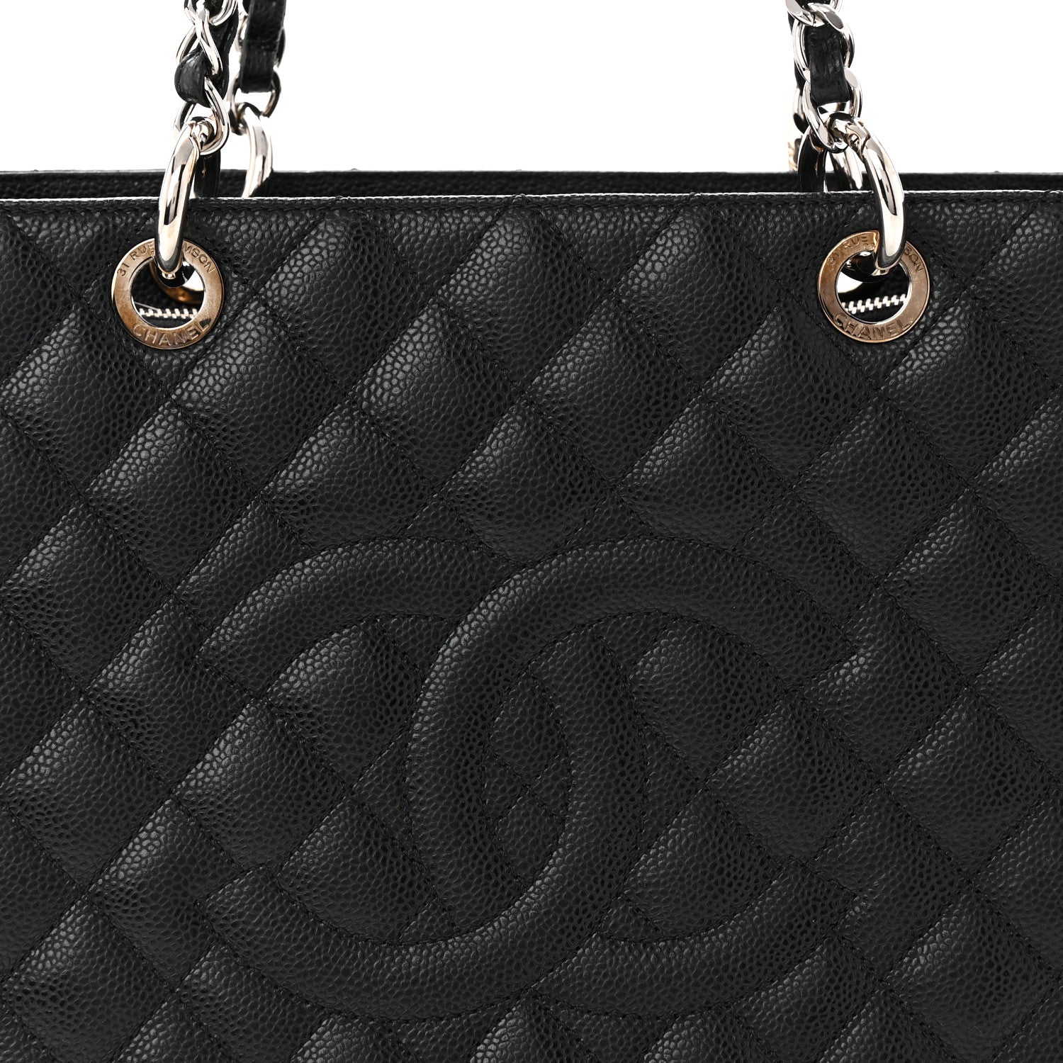 Chanel Caviar Quilted Grand Shopping Tote GST Black