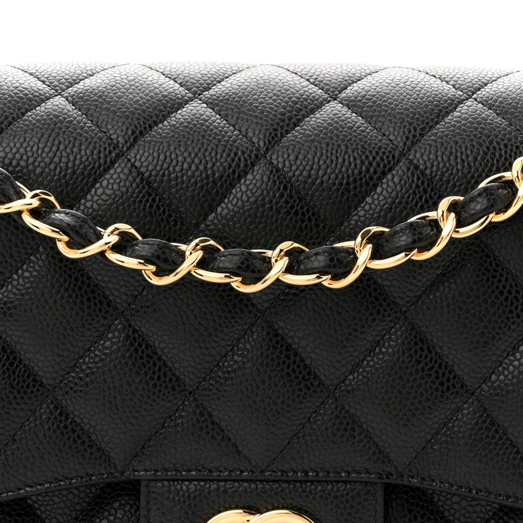 Chanel Caviar Quilted Jumbo Double Flap Black