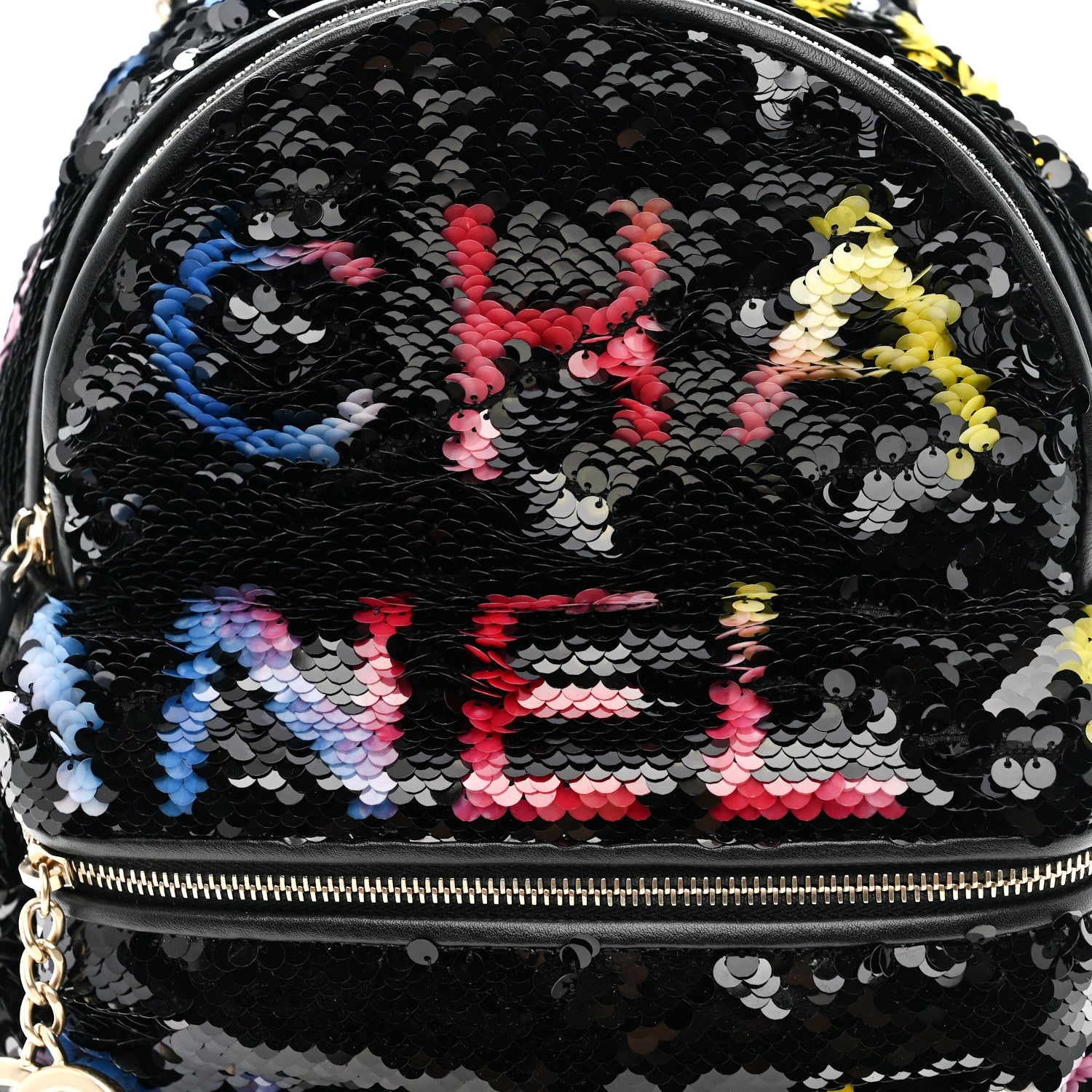 Chanel Sequin Lambskin CC Backpack Black Red Blue Yellow