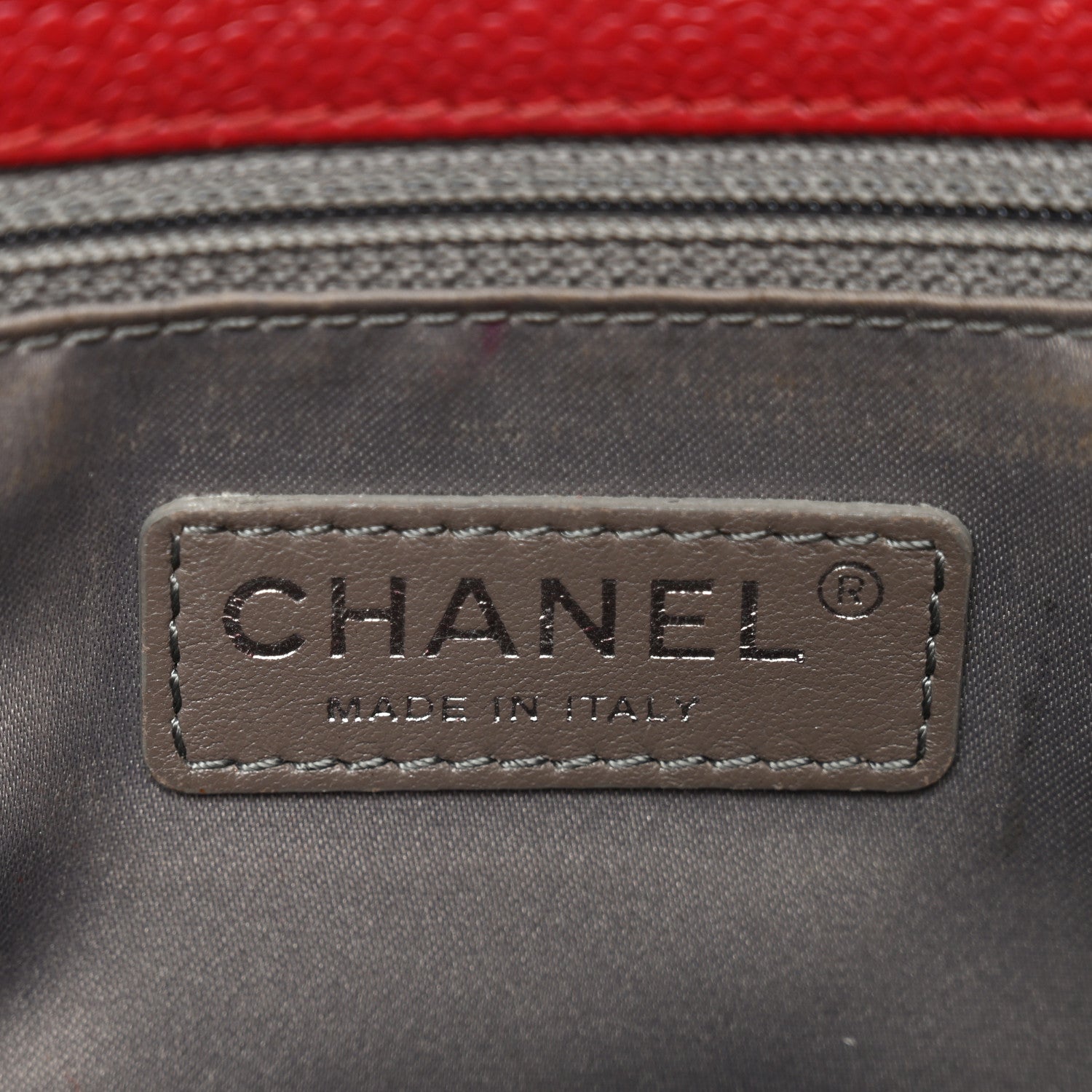 Chanel Caviar Quilted Grand Shopping Tote GST Red