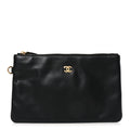 Chanel Shiny Calfskin Chanel 22 Removable Pouch Black