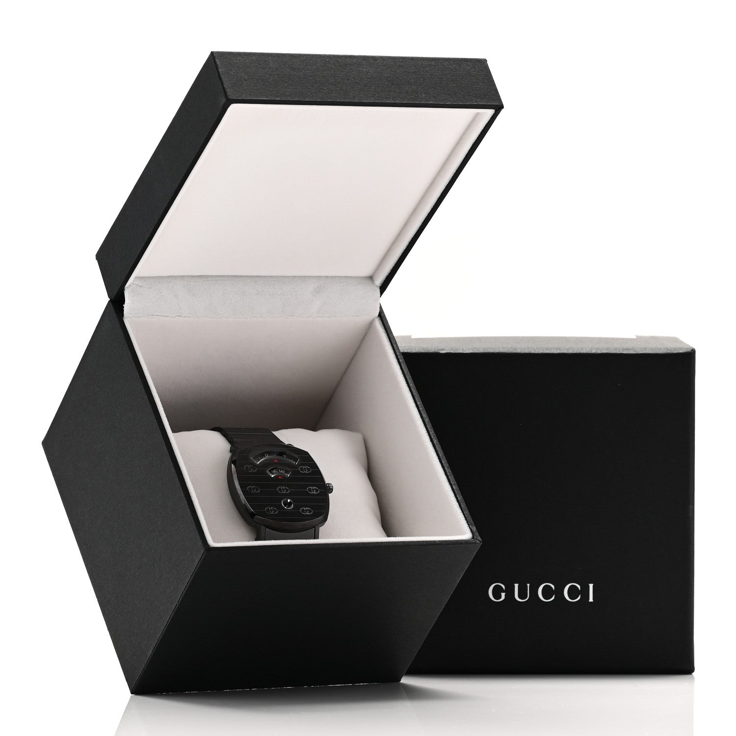 Gucci PVD Stainless Steel 38mm Grip Quartz Watch Black