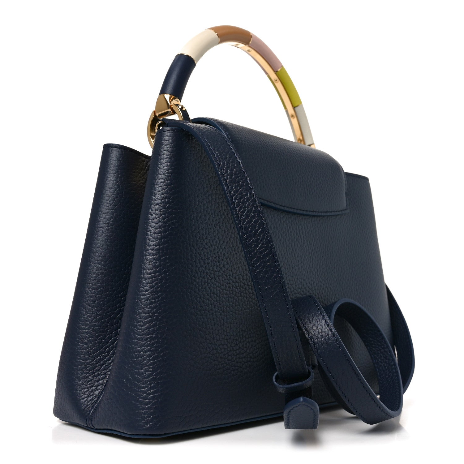 Louis Vuitton Taurillon Kintsugi Capucines MM Navy