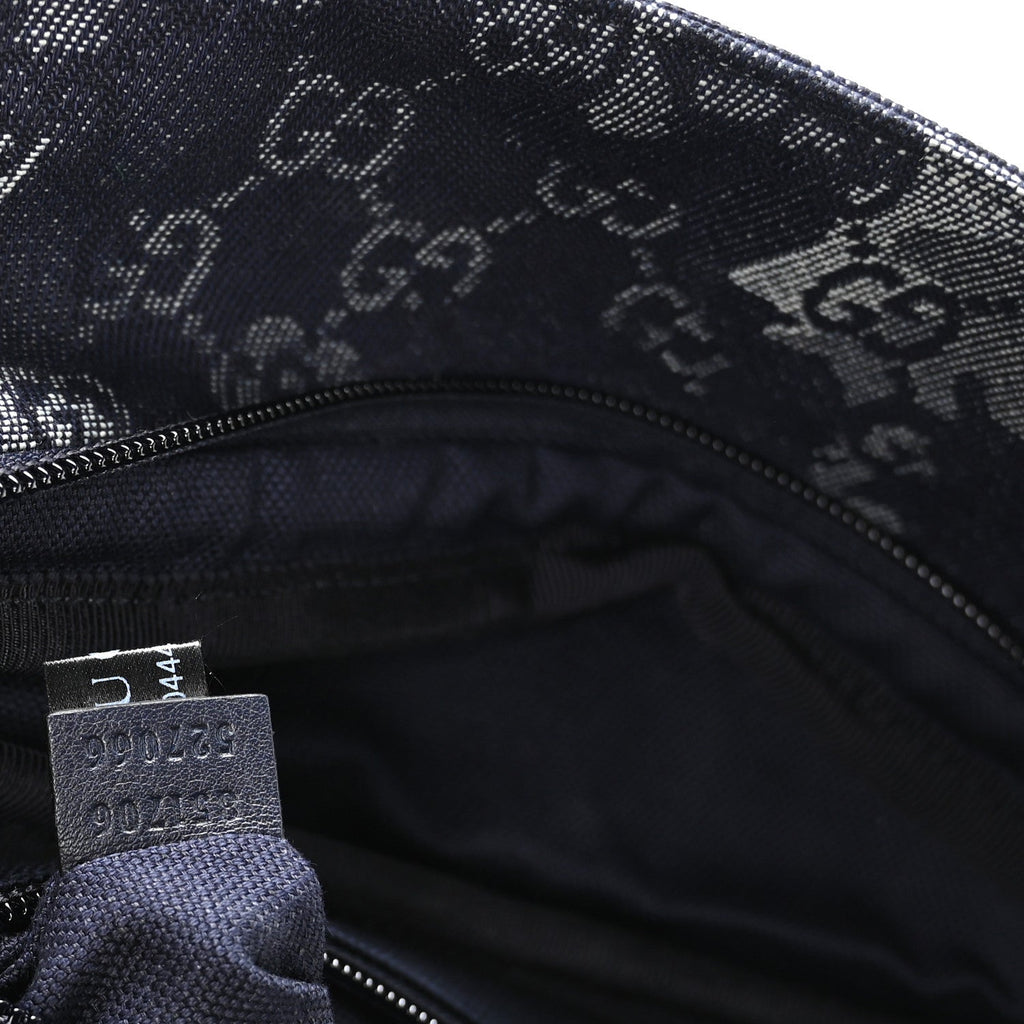 Gucci Denim GG Monogram Camouflage Belt Bag Blue