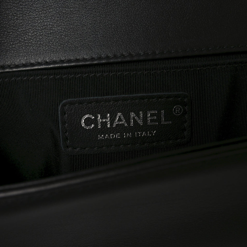 Chanel Calfskin Quilted Medium Boy Flap Black